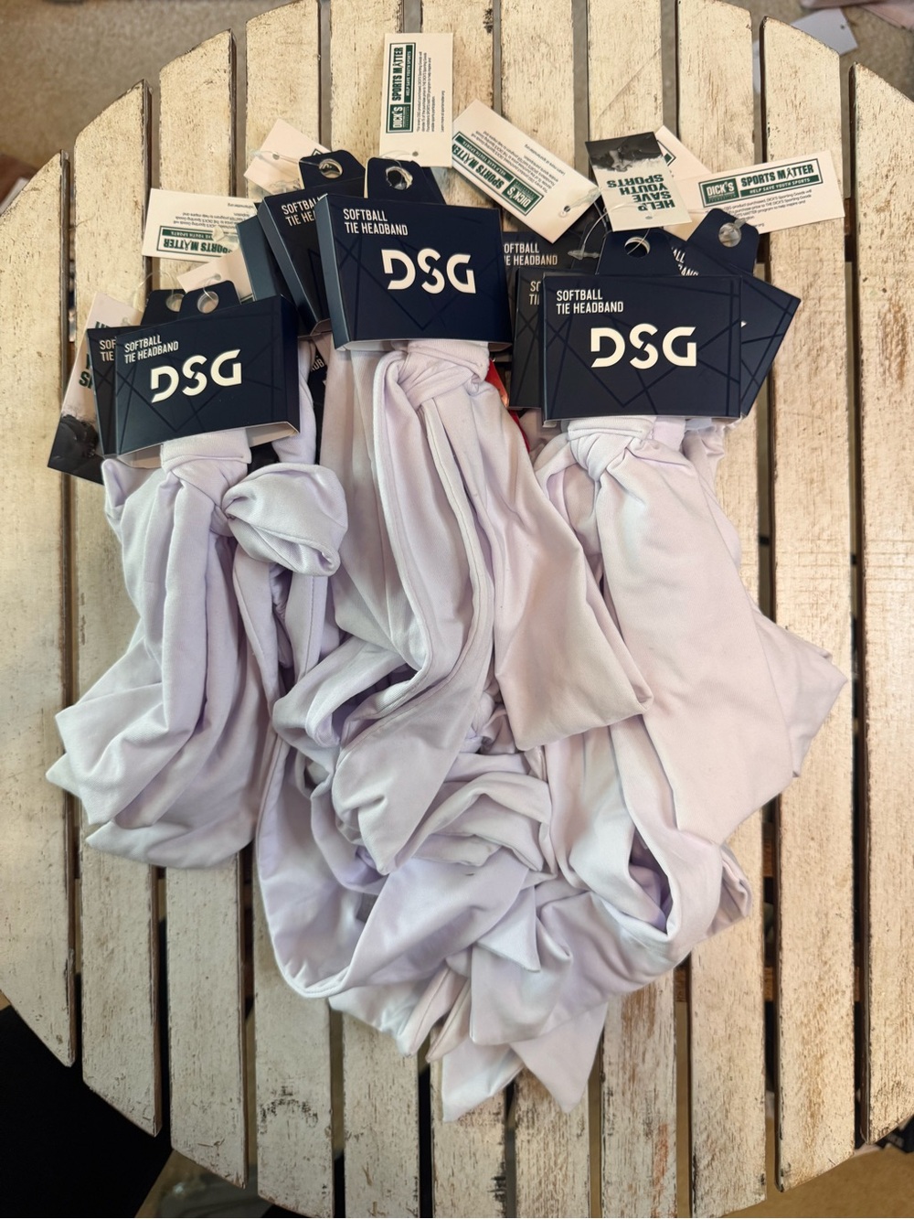 DSG Women’s Softball Tie Headband - Lavender (10 pack)